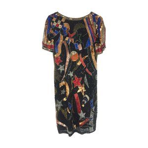 Colorful Sequin Midi Dress